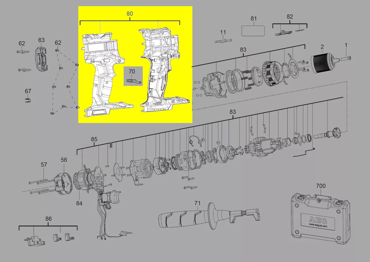 Boitier réf. 4931465733 AEG
